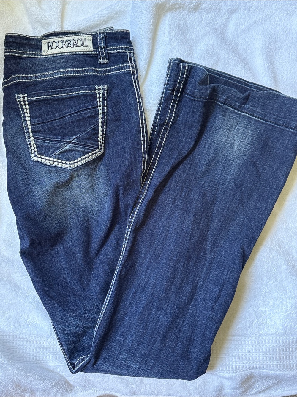 Rock & Roll Denim Dark Blue Women's Jeans - Trouser Cut